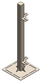 Stainless 2 Way Nursery Drop Pin Post  Image