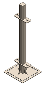 Stainless 2 Way Nursery Drop Pin Post  Image