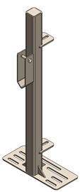 Stainless 2 Way Nursery Post; 1 Drop Pin; 1 Flip-to-Clean  Image