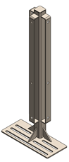 Stainless 3 Way Bolt-on Wean to Finish Post  Image