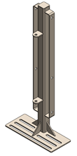 Stainless 3 Way Wean to Finish Post; 2 Bolt; 1 Swing  Image