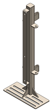 Stainless 4 Way Wean to Finish Post; 2 Swing; 1 Bolt; 1 Drop Pin Image
