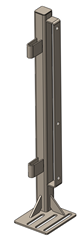 Stainless 2 Way Wean to Finish Post; 1 Bolt-on; 1 Drop Pin Image