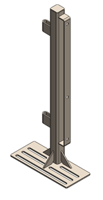 Stainless 2 Way Wean to Finish Post; 1 Bolt-on; 1 Drop Pin Image