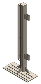 Stainless 2 Way Wean to Finish Post; 1 Bolt-on; 1 Drop Pin  Image