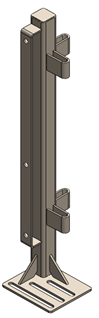 Stainless 3 Way Wean to Finish Post; 2 Drop Pin; 1 Bolt-on  Image