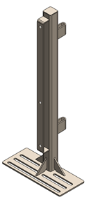 Stainless 2 Way Wean to Finish Post; 1 Bolt-on; 1 Drop Pin Image