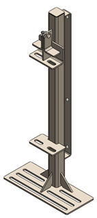 Stainless 2 Way Wean to Finish Post; 1 Bolt-on; 1 Flip Latch Image